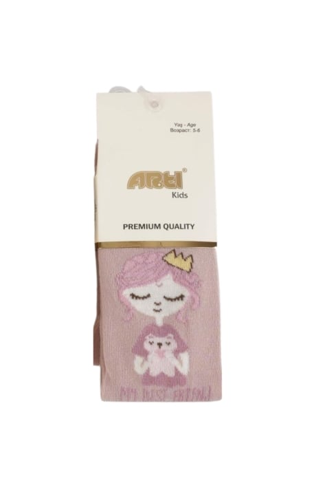 Детски чорапогащник момиче, тъмно розов цвят