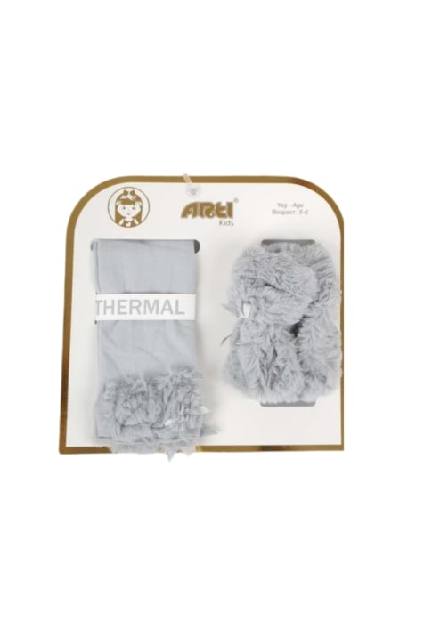 Детски клин вата с лента, сив цвят