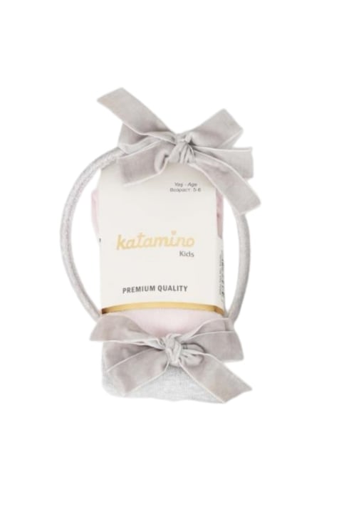 Детски чорапогащник момиче с диадема, розов цвят