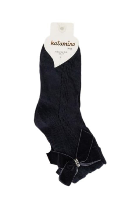 Детски чорапи момиче, тъмно син цвят