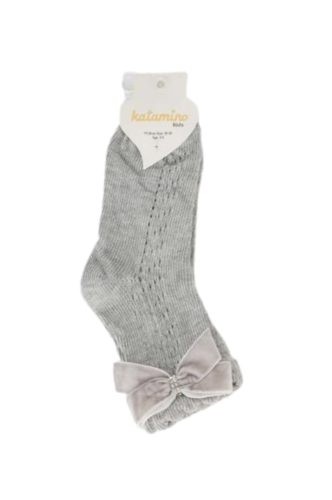 Детски чорапи момиче, сив цвят