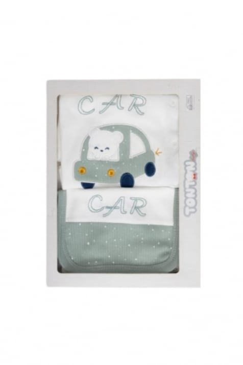 Детски комплект за изписване 5 части с количка, зелен цвят