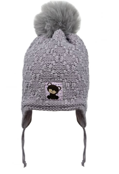 Бебешка шапка, сив цвят