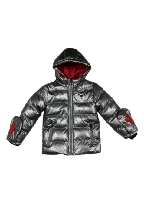 Детско яке момче с ръкавички, сив цвят