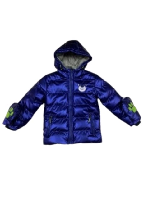 Детско яке момче с ръкавички, син цвят