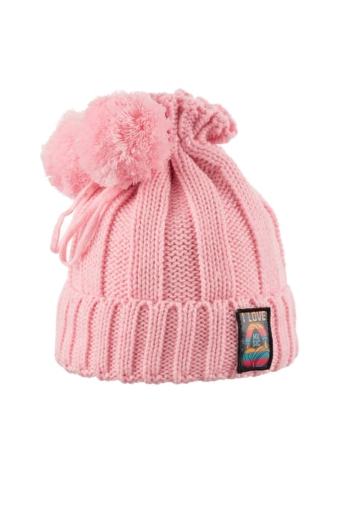 Детска шапка момиче, розов цвят