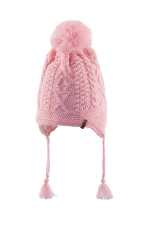 Детска шапка момиче,светло розов цвят