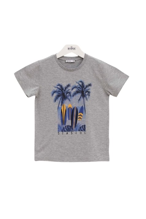 Детска тениска за момче,сив цвят