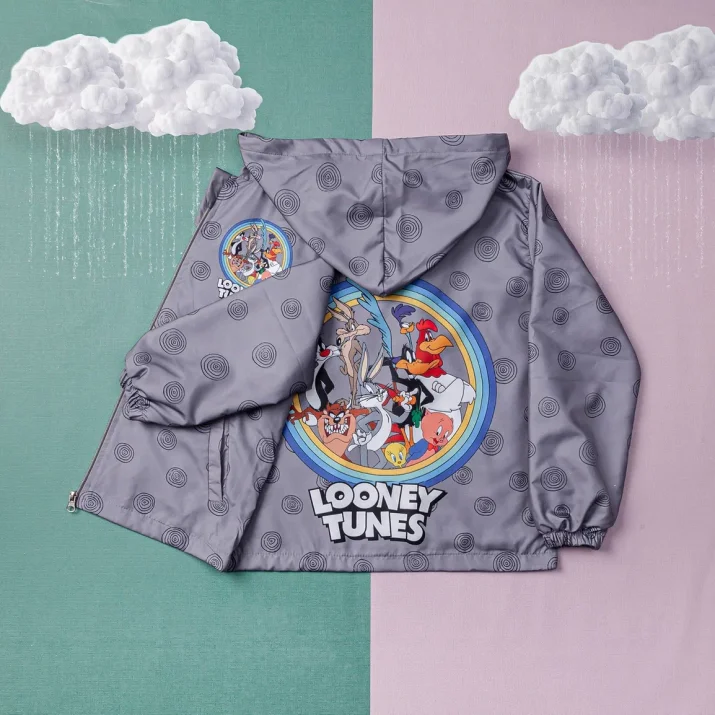 Детско яке момче Looney Tunes, сив цвят