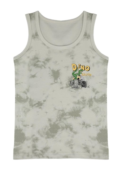 Детски потник за момче с динозавър,светло зелен цвят