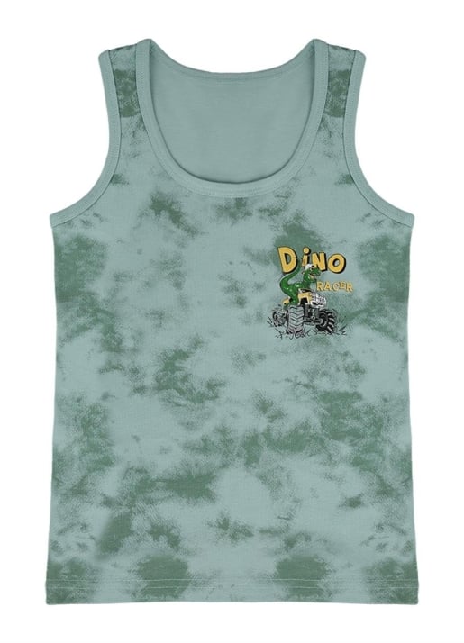 Детски потник за момче с динозавър,зелен цвят