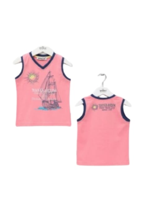 Детски потник за момче,розов цвят