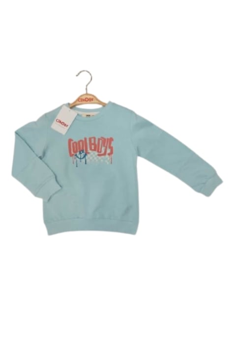 Детска блуза момче дълъг ръкав,син цвят