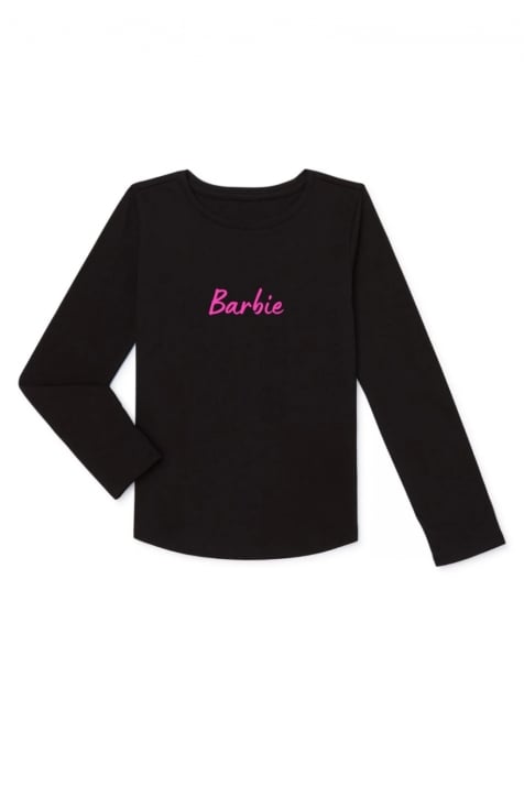 Детска блуза момиче дълъг ръкав Barbie,черен цвят