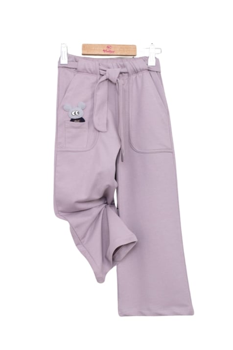 Детски спортен панталон за момиче, лилав цвят