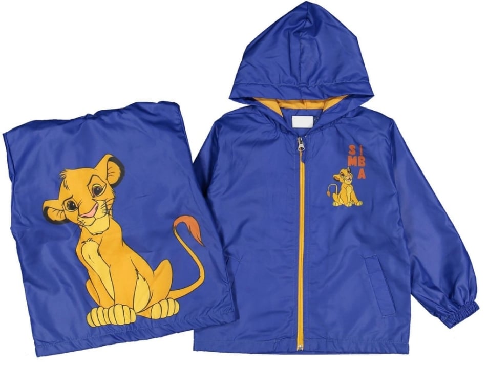 Детско яке за момче Цар Лъв, син цвят