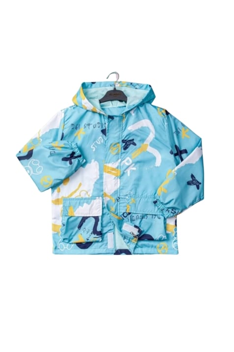 Детско яке момче, цвят тюркоаз