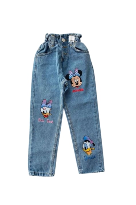 Детски дънки момиче Minnie Mouse, син цвят