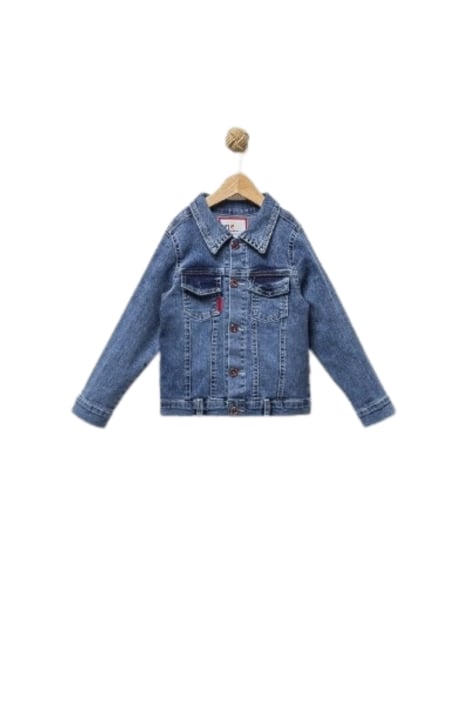 Детско дънково яке, син цвят