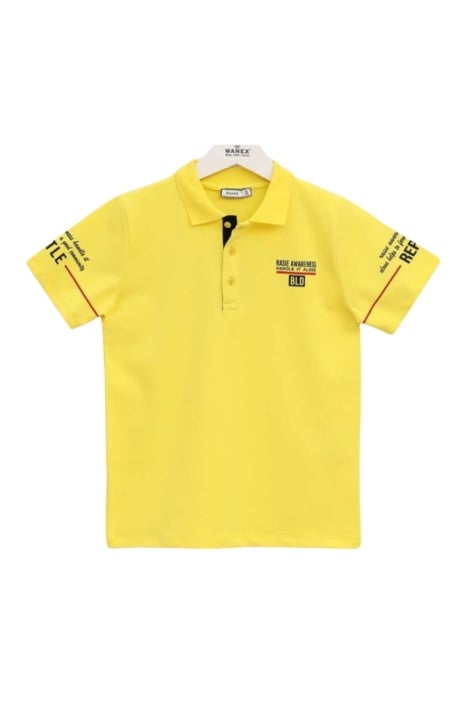 Детска тениска за момче,жълт цвят