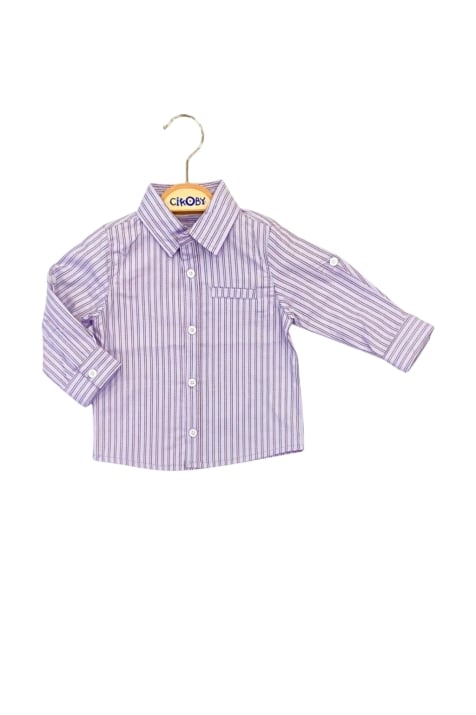 Детска риза момче дълъг ръкав ,лилав цвят