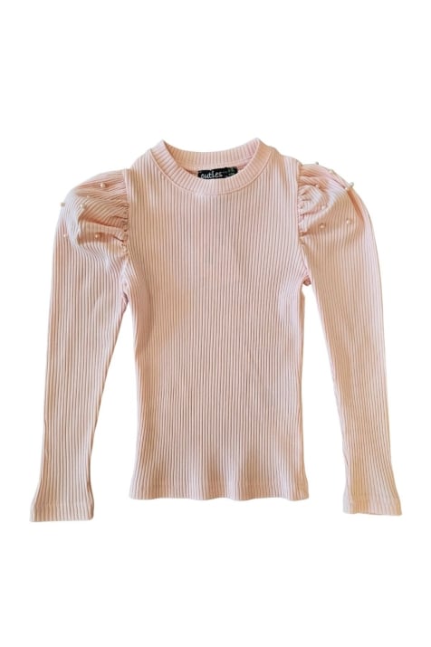 Детска блуза момиче с дълъг ръкав, розов цвят