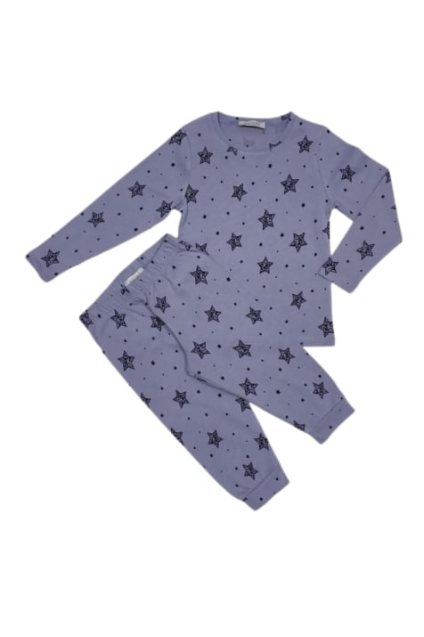 Детска пижама с дълъг ръкав,син цвят