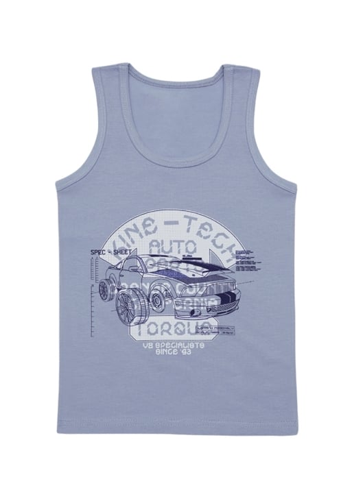 Детски потник за момче ,син  цвят