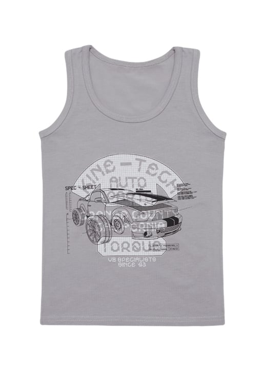 Детски потник за момче , тъмно сив цвят