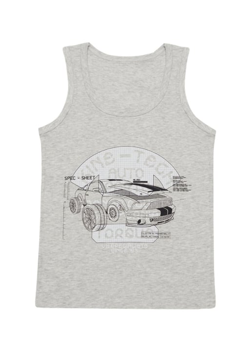 Детски потник за момче ,светло сив цвят