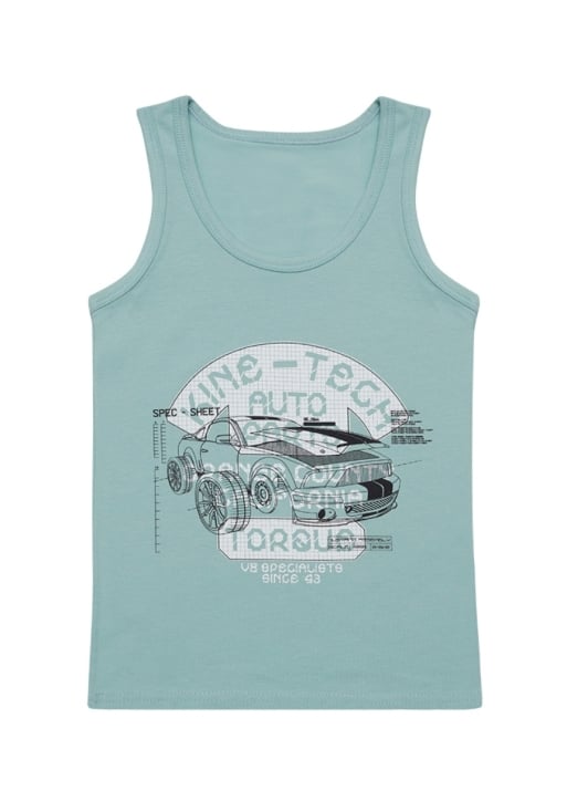 Детски потник за момче ,зелен цвят