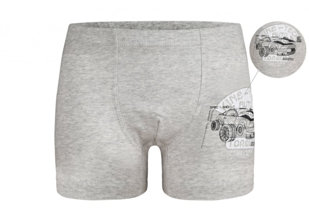 Детски боксер за момче, сив цвят