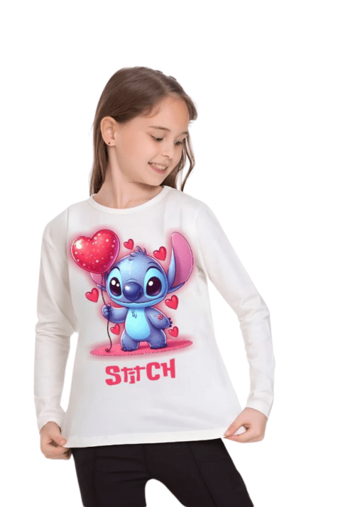 Блуза момиче дълъг ръкав Stitch