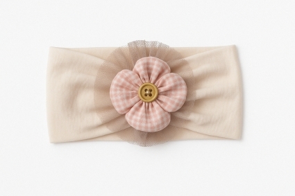 Детска лента за коса, розова