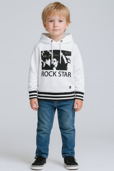 Детски сутшърт за момче, бял цвят