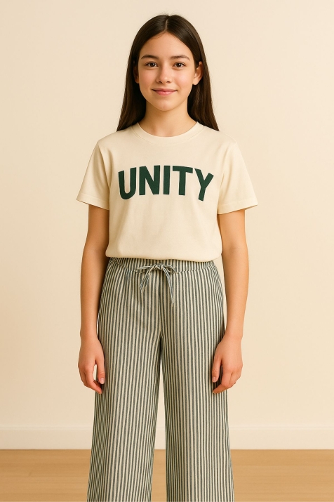 Детски панталон за момиче, зелен цвят