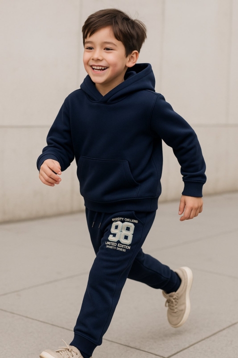 Детска долница за момче, тъмно син цвят