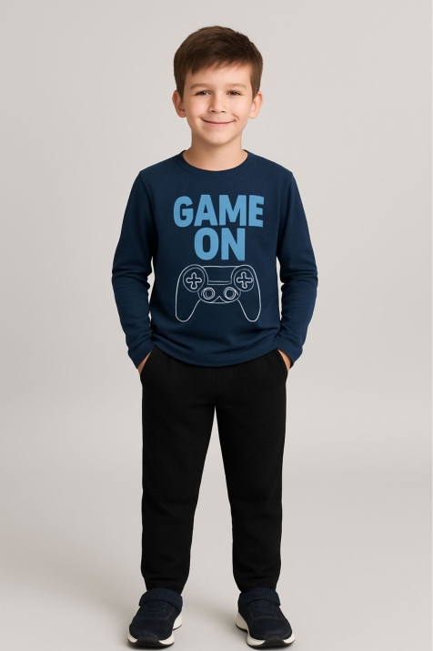 Детска долница за момче, черен цвят