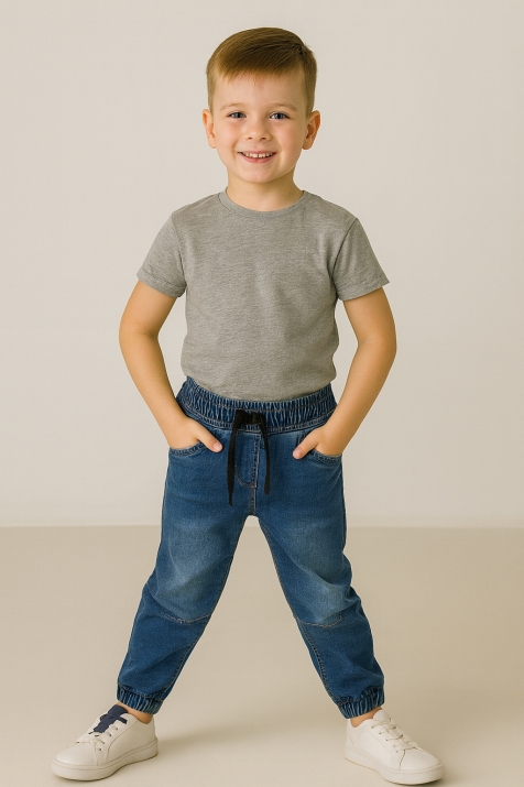 Детски дънки за момче, син цвят