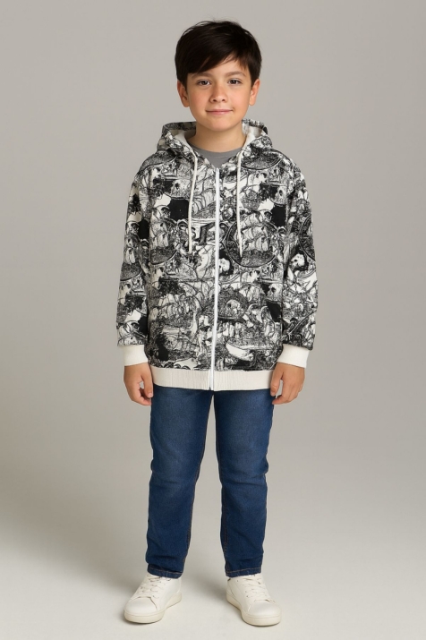 Детски суитшърт за момче, шарен цвят