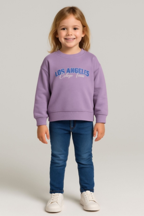 Детска блуза за момиче с дълъг ръкав,  лилав цвят