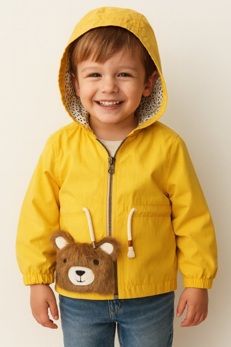 Детско яке момче, жълт цвят