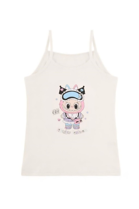 Детски потник за момиче, цвят екрю