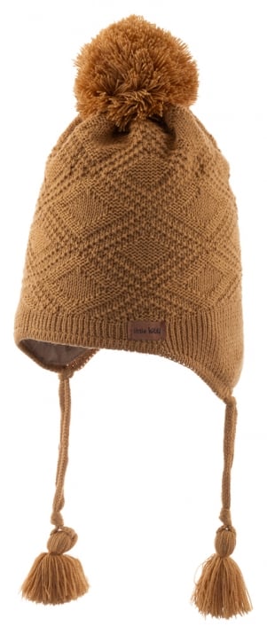 Детска шапка за момче,кафяв  цвят