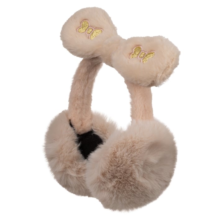 Детски ушанки момиче, бежов цвят