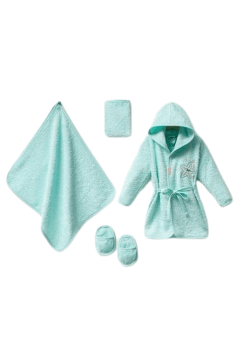 Бебешки комплект за баня, цвят мента 