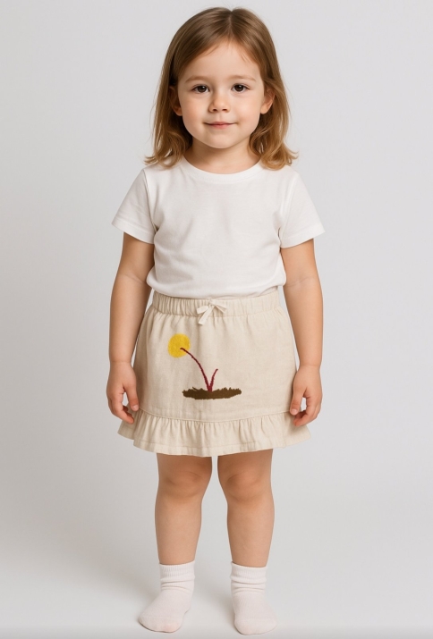 Детска пола, екрю цвят