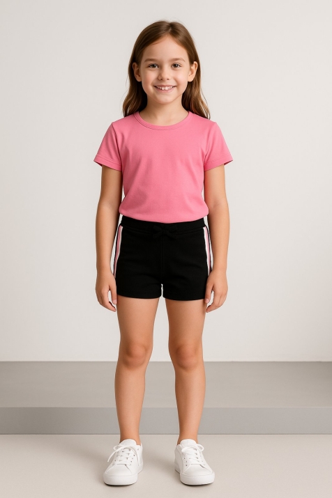 Детски къси панталонки момиче, черен цвят