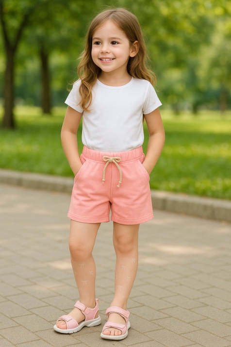 Детски къси панталонки, розов цвят