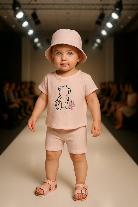 Детска тениска момиче, розов цвят